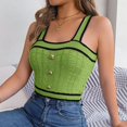 thumbnail image 7 of Mittory Summer Button Front Sweater Vest for Women Square Neck Sleeveless Strap Casual Loose Fit Rib Knit Cropped Tank Tops, 7 of 7