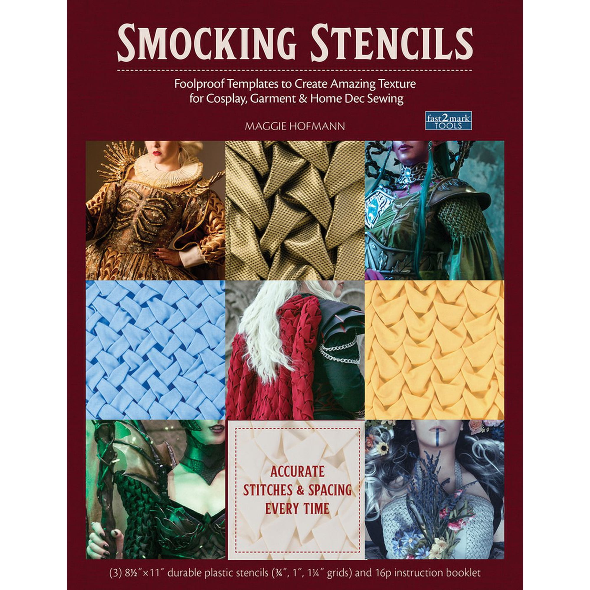 Fast2mark: Smocking Stencils: Foolproof Templates to Create Amazing Texture for Cosplay, Garment & Home Dec Sewing (Other)