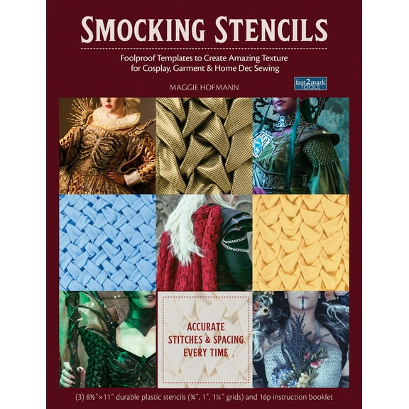 Fast2mark: Smocking Stencils: Foolproof Templates to Create Amazing Texture for Cosplay, Garment & Home Dec Sewing (Other)