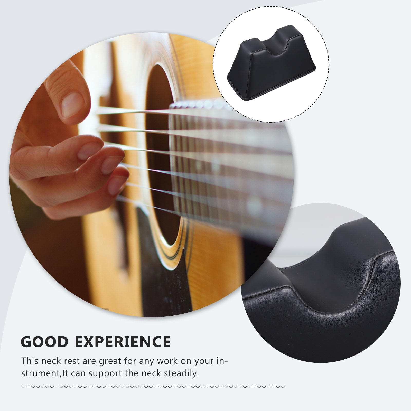 OUNONA Black Guitar Neck Cradle Rest Support for Guitar Maintenance, Repair and Setup - Neck Rest Stand 1 Set