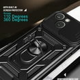 thumbnail image 6 of Allytech Case for iPhone 13, iPhone 13 Case with Slide Lens Cover, [Rotated Ring Kickstand] Heavy Duty [Military Grade Protection] Silicone Shockproof Rugged Case - Black, 6 of 10
