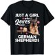 thumbnail image 1 of Camiseta de Mujer con Arte Divertido de Pastor Alemán para Niñas, Mujeres y Amantes de los Perros, 1 of 7