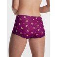 thumbnail image 3 of No Boundaries Fit Stretch Boyshort Panties with Lace, 3 Pack, Women's XS-3XL, 3 of 8