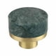 thumbnail image 4 of Tirador de cajón de mármol de latón elegante y de fácil instalación para muebles Verde, 4 of 9