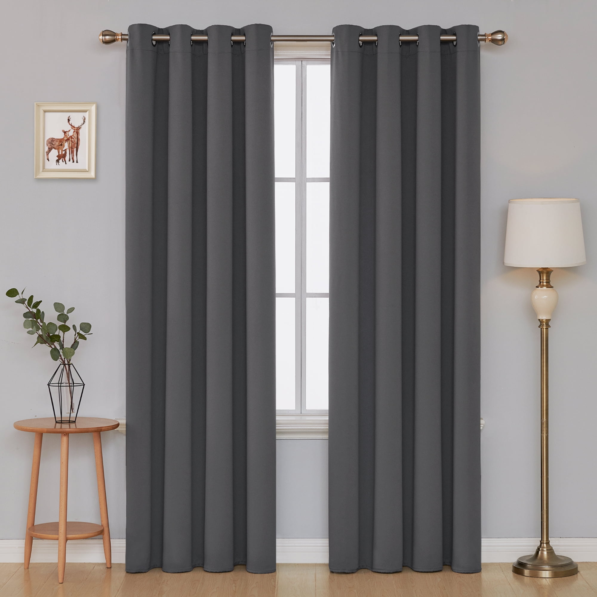 Deconovo Grommet Blackout Curtains Room Darkening Thermal Insulated Curtains for Living Room ...