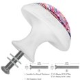 thumbnail image 2 of 4 Pcs Flower Knobs for Kitchen Cabinet Cupboard Dresser Bookcase Drawer Pulls Handles Round Home Decor, 2 of 5