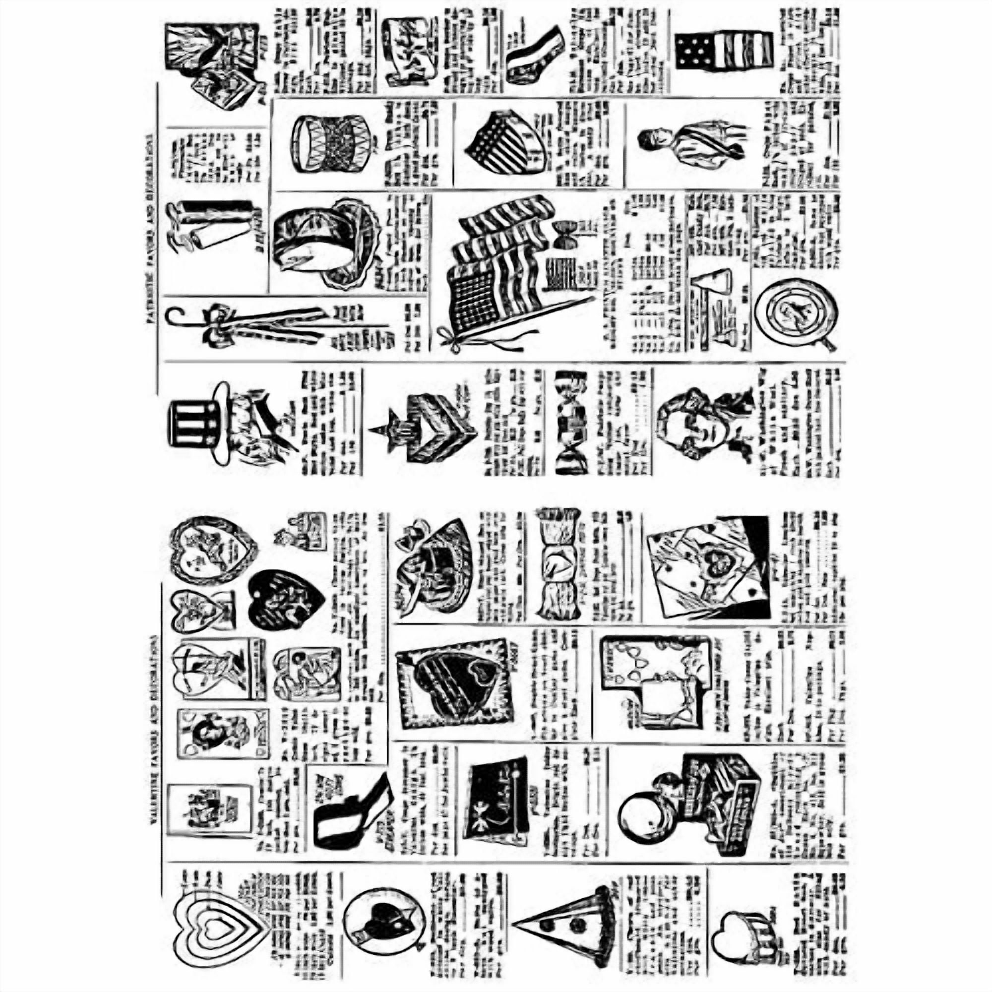 Tim Holtz Cling Rubber Stamp Set 7"x8.5"