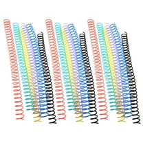 Pungan binder rings 18Pcs Notebook Spiral Binding Coils Colored Binder Rings Loose Leaf Binder Circles Plastic Binding Coils,10.63"X0.63"X0.63"