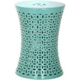 thumbnail image 2 of Safavieh Camilla Coin Indoor/Outdoor Garden Patio Stool, Light Blue, 2 of 4