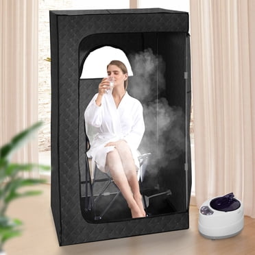 Portable Personal Steam Sauna Tent – 1500W Steamer, 9 Heat Levels, 5-99 Min Timer, Includes Chair & Mat