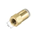 thumbnail image 3 of Push to Connect Tubing Fittings 8mm Tubing OD x 1/8 PT Female Straight Pneumatic Connector Golden Tone 2Pcs, 3 of 5