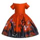 thumbnail image 1 of LEHNO Vestido de Halloween para niñas pequeñas Vestido de Halloween Disfraces del Día de Todos los Santos Disfraces de Cosplay (WS006-Naranja 6-6X-130cm) LEHNO 34948241201, 1 of 1