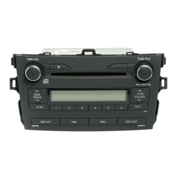Restored 2009-2010 Toyota Corolla AM FM Radio Single Disc CD Player 86120-12D10 OPT 51898 (Refurbished)