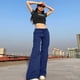 thumbnail image 4 of Pntutb, pantalones informales sólidos para exteriores para mujer, pantalones de trabajo, monos militares de cintura alta con múltiples bolsillos, pantalones sueltos con cremallera Pntutb Pntutb-6420, 4 of 8