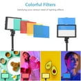 thumbnail image 2 of 15W LED Video Light Set Desktop Photography Fill Light Bi-Color Temperature Adjustable Brightness CRI95 USB Power Supply with Extendable Tripod Color Filters for Vlog Video, 2 of 6