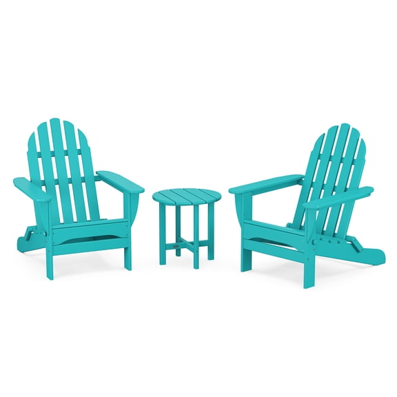 3-Pc Eco-friendly Folding Patio Set in Aruba
