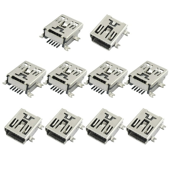 Unique Bargains  USB Female 5 Pin Solder Socket Converter Adapter 10 Pcs