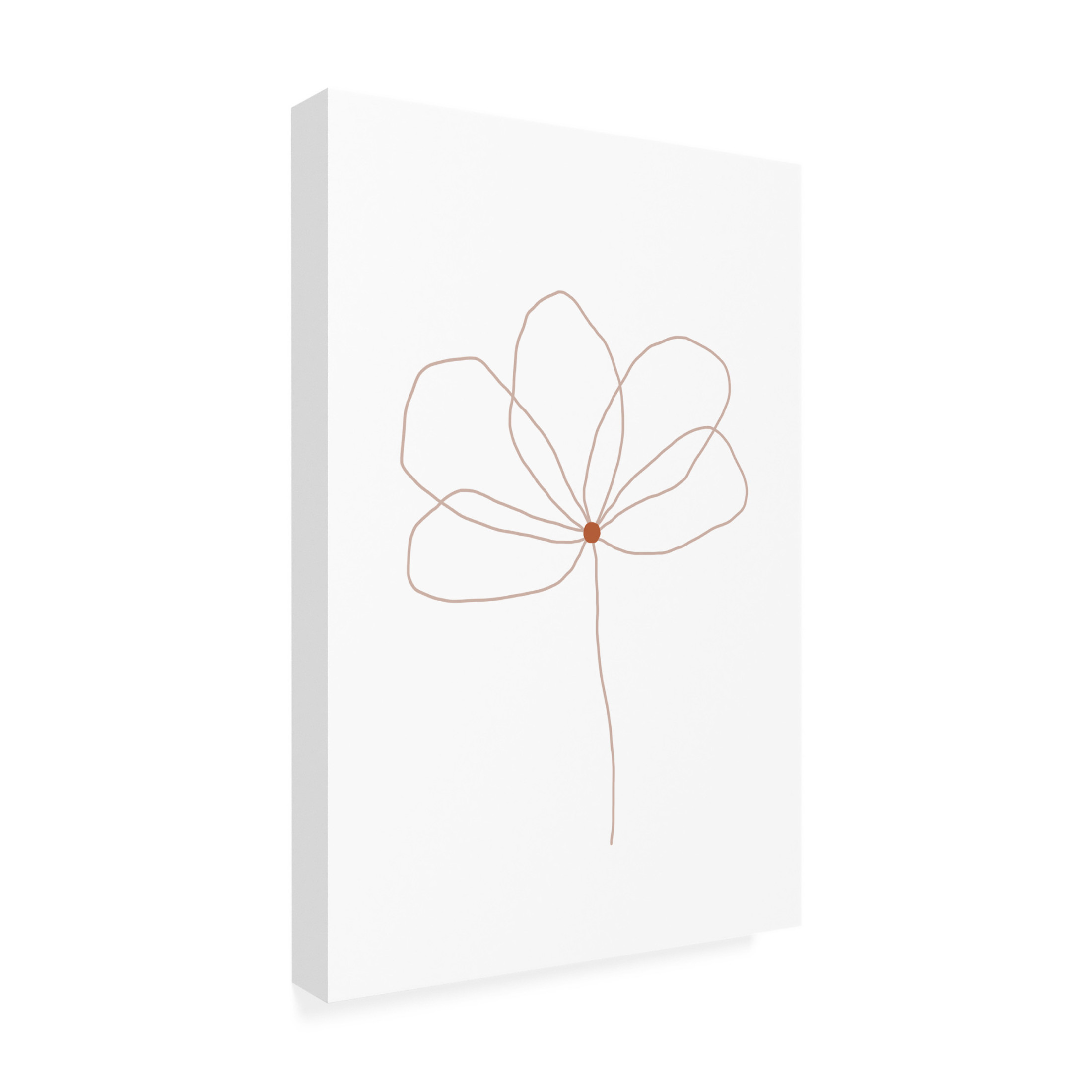 Trademark Fine Art uplusmestudio Line Flower Canvas Wall Art