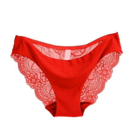 

5pcs Women Sexy Seamless Briefs Transparent Panties Lace Underwear 2 M