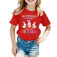 thumbnail image 4 of Aihuaihua Easter Shirts for Boys Girls Cute Bunny Tshirt Short Sleeve Kids Holiday Top for Easter Egg , Party, Casual Daily Clothes, 4 of 4