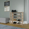 thumbnail image 2 of Ada Home Decor Furniture 4 Tier 16 Pair Oak Gordon Modern Shoe Rack, 2 of 4
