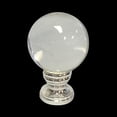thumbnail image 2 of Royal Designs, Inc. Clear Crystal Ball Lamp Finial for Lamp Shade, Polished Silver Base - Set of 2, 2 of 5