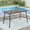 67" Black Table, variant on Sophia & William 67" Rectangular Metal Outdoor Patio Bar Height Table for 6 w/Umbrella Hole- Black