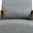 thumbnail image 6 of ARCTICSCORPION Modern Linen Swivel Barrel Accent Chair, Grey, 6 of 9