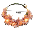 thumbnail image 2 of Corona de flores LED, diadema con corona de flores, tocado de flores LED luminoso, tocado de flores, 2 of 5