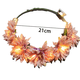 thumbnail image 2 of Corona de flores LED, diadema con corona de flores, tocado de flores LED luminoso, tocado de flores, 2 of 5