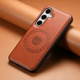 thumbnail image 4 of for Samsung Galaxy S23 Magnetic Case, PU Leather Case [Compatible with MagSafe] [Military Grade Drop Tested] Ultra Slim Shockproof Non-Slip Anti-Fingerprint Phone Case,Brown, 4 of 4