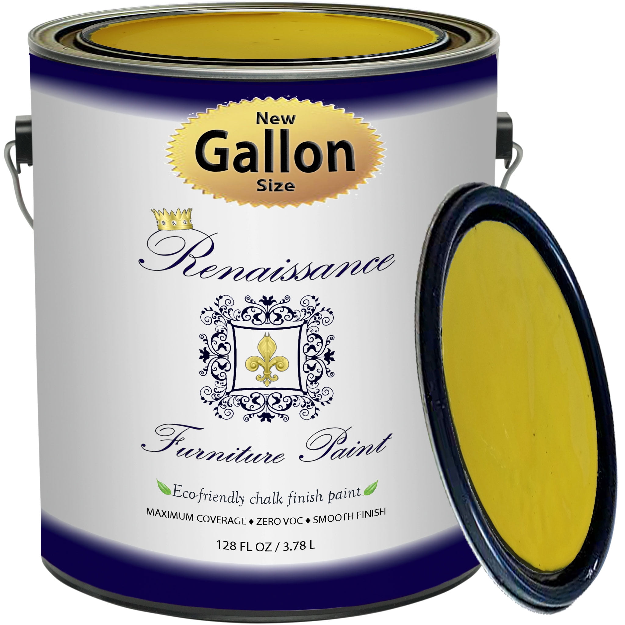 Renaissance Chalk Finish Paint Lemon Gallon (128oz) Chalk Furniture