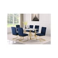 thumbnail image 7 of Meridian Furniture Cameron Stone With White Marble Veneer Top Dining Table, 7 of 7