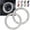 Colorful, variant on YOPTOP Bling Car Crystal Rhinestone Ring Emblem Sticker, Car Interior Decoration, Bling Car Accessories for Women, Push to Start Button, Key Ignition Starter & Knob Ring (Black),Black