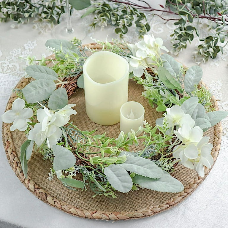 Aneco 100-Pack Round Burlap Placemats (11.8 Inch) - Rustic Table Decor