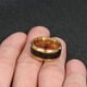 thumbnail image 3 of EeaseMX Anillo de acero inoxidable de 8 mm resistente a la decoloración por calor, elegante anillo redondo, regalo de cumpleaños, número 13, dorado, 3 of 7