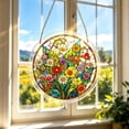 thumbnail image 6 of Acrylic Jigsaw Puzzle Suncatcher, 83 Pieces Flower Sun Catcher Stained Glass Acrylic Puzzle Decoration for Women Men Mom Birthday Gift Home Decor, 6 of 7