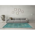 thumbnail image 3 of Ahgly Company Indoor Round Abstract Light Blue Modern Area Rugs, 6' Round, 3 of 4