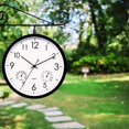 thumbnail image 5 of 12 Inch Indoor/Outdoor Waterproof Wall Clock, Outdoor Clock with Thermometer and Hygrometer Combo, Retro Round Silent Battery Operated Wall Clock for Patio Home Bathroom Porch Pool, 5 of 5