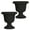 Black, variant on Southern Patio 14" Outdoor Lightweight Resin Utopian Urn Planter, Stone, 2 Pack