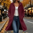 thumbnail image 5 of NominalSnug Women's Zip Up Hoodies Oversized Fleece Long Tunic Sweatshirts Casual Long Sleeve 2026 Fall Hoodie Jacket Coat, 5 of 8