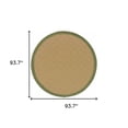 thumbnail image 3 of 8' Round Beige Round Stain Resistant Indoor Outdoor Area Rug, 3 of 6