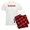 With Red Plaid Pant, variant on CafePress - #I LOVE UKRAINE Design. Buy Now Pajamas - Men's Light Loose Fit Cotton Pajama Set