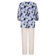 thumbnail image 5 of Blusas de dos piezas con cuello redondo y media manga estampadas de verano para mujer y pantalones largos sólidos Wmkox8yi bvn1017, 5 of 8