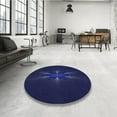thumbnail image 4 of Ahgly Company Machine Washable Indoor Rectangle Transitional Night Blue Area Rugs, 4' x 6', 4 of 7