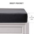thumbnail image 6 of PURE ERA Jersey Knit 100% Cotton Fitted Bottom Sheet Queen Size Deep Pocket up to 15" to 20" Ultra Soft Breathable(Heathered Charcoal Gray), 6 of 6