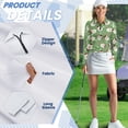 thumbnail image 6 of Yuyamidu Santa Claus Womens Long Sleeve Golf Shirt Athletic Tennis Shirts Size L Lightweight Collared Golf Clothes Workout Pullover, Green Christmas, 6 of 8