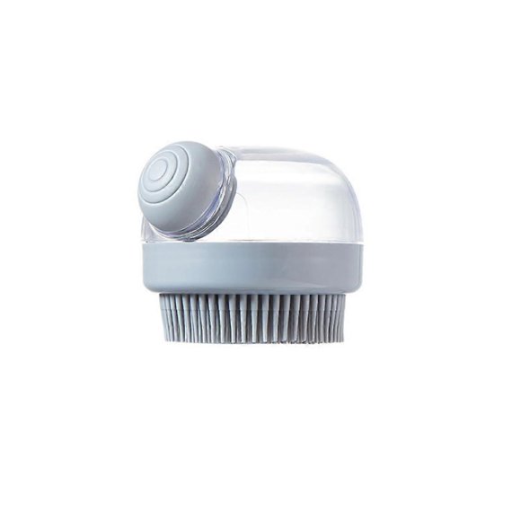Cepillo de champú masajeador de cuero cabelludo de silicona con dispensador de líquido para una limpieza profunda y un masaje relajante.