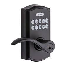 Weiser SmartCode Commercial Matte Black Electronic Exterior Entry Door Handle/Keyless Entry Door Lock