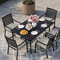 thumbnail image 4 of Black Ticking Stripes 4 Pcs Patio Cushion Covers, Modern Minimalist Vertical Lines Khaki Waterproof Outdoor Cushion Cover, Replacement Washable Sofa Chair Seat Cover with Zipper 24"x24"x4", 4 of 9